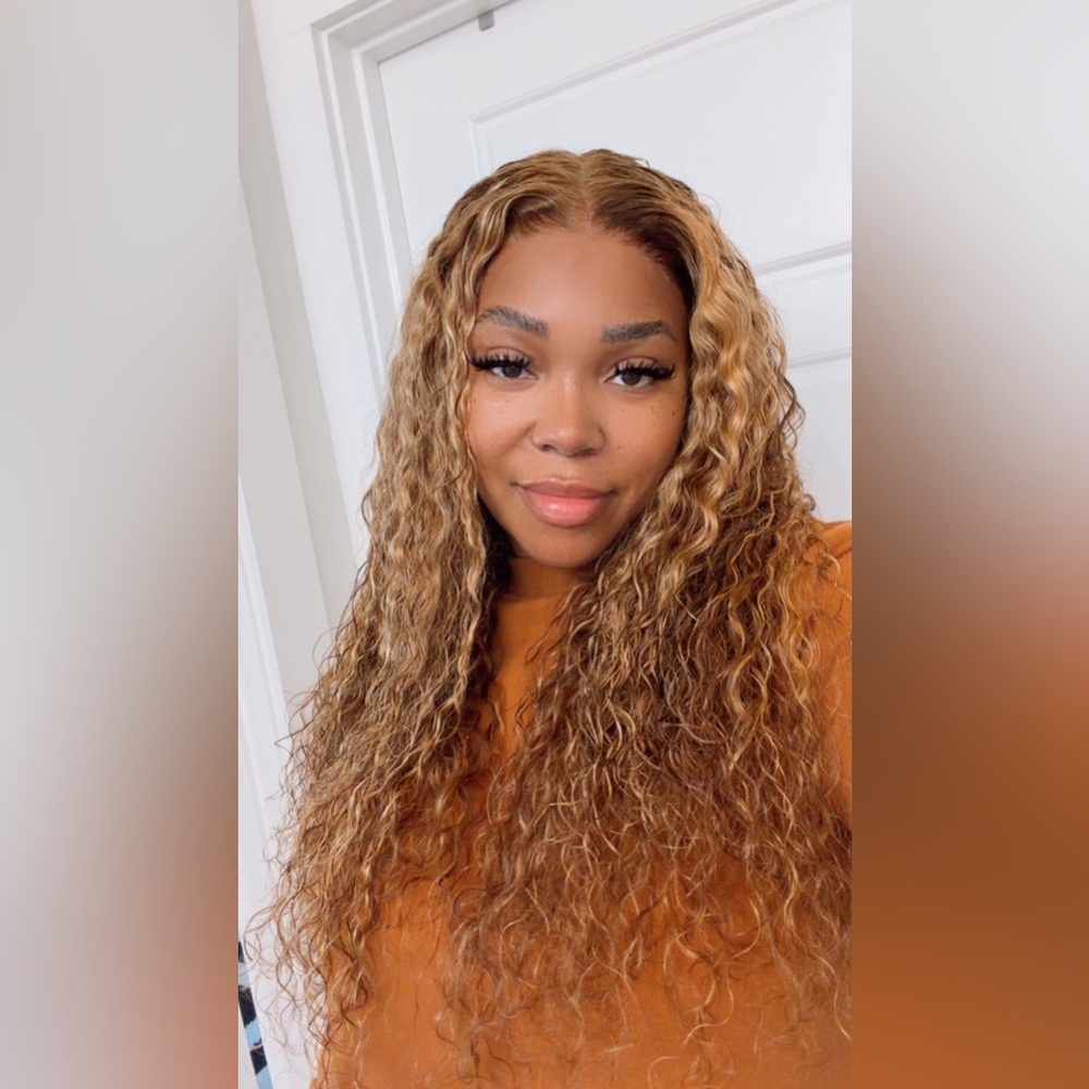 Water Wavy Blonde wig